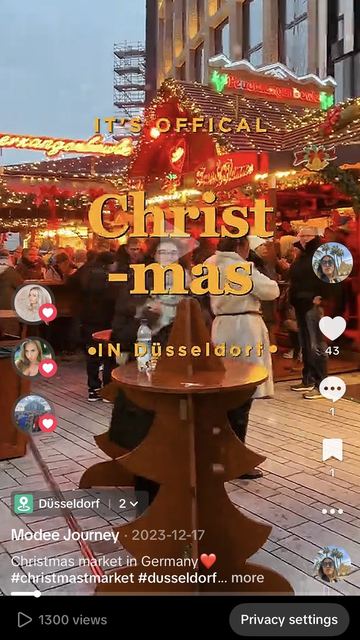 Düsseldorf Christmas Market TikTok video