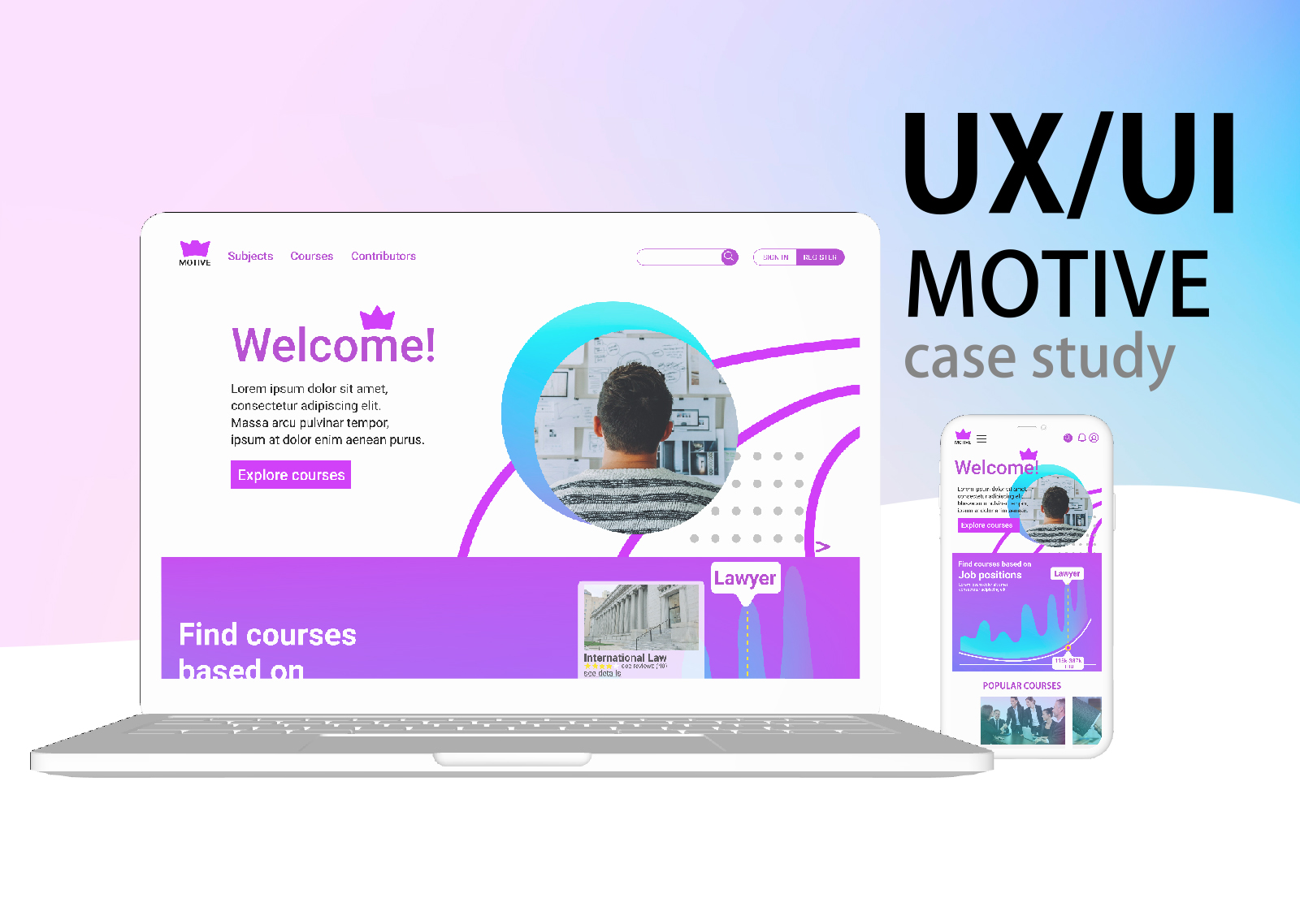 Motive e-learning landing page