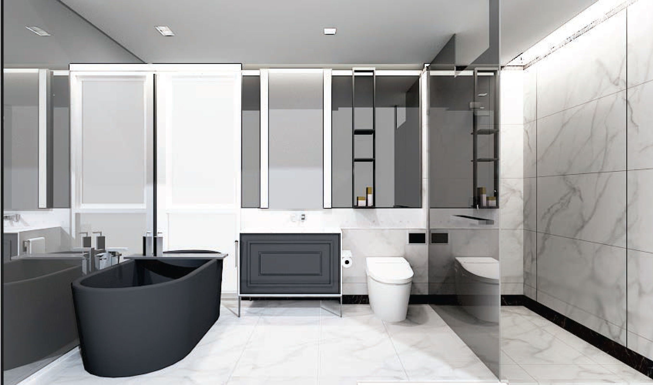 Real estate bathroom suite